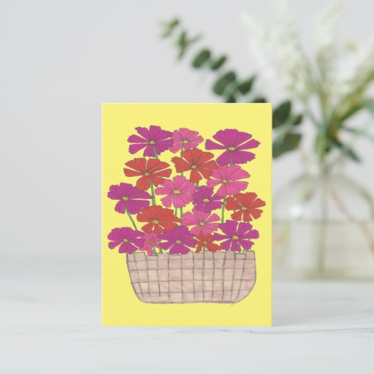 Carte Postale Bushel of Bright Cosmos (Debout devant)