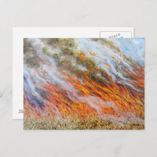 Carte Postale Bushfire Inferno 2014 (Devant / Derrière)