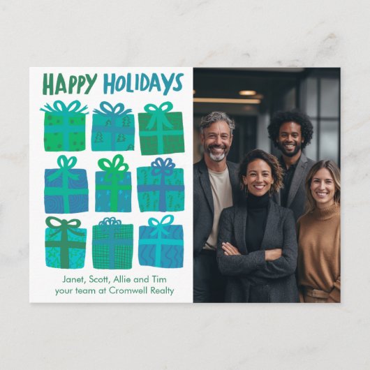 Carte Postale Business Corporate Christmas Holiday CUSTOM Photo (Devant)
