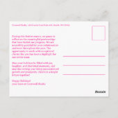 Carte Postale Business Corporate Holiday Stars CUSTOM Arch PHOTO (Dos)