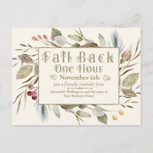 Carte Postale Business Daylight Savings Time Postcard (Devant)