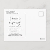 Carte Postale Business Grand Ouverture Noir Rose Or Agate Sombre (Dos)