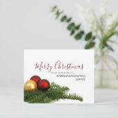 Carte Postale Business Joyeux Noël à nos clients (Debout devant)