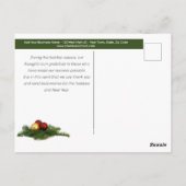 Carte Postale Business Joyeux Noël à nos clients (Dos)