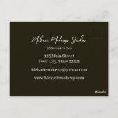 Carte Postale Business modern Maquillage studio &QR code (Dos)