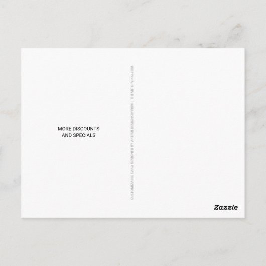 Carte Postale Business QR Code Light Photo Custom Publicité (Dos)