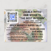 Carte Postale Business QR Code Light Photo Custom Publicité (Devant)