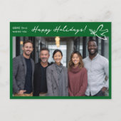 Carte Postale Business Simple Dove CUSTOM PHOTO ChristmasHoliday (Devant)