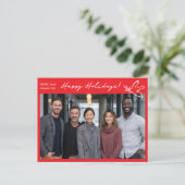 Carte Postale Business Simple Dove CUSTOM PHOTO ChristmasHoliday (Debout devant)