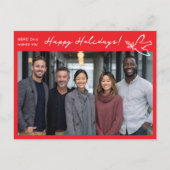 Carte Postale Business Simple Dove CUSTOM PHOTO ChristmasHoliday (Devant)