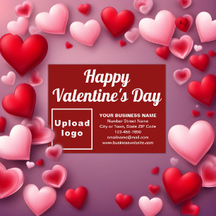 Carte postale Business Valentine Red Holiday