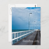 Carte Postale Busselton Jetty sur une journée nuageuse (Devant / Derrière)