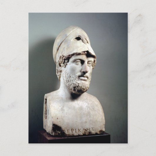 Carte Postale Bust of Pericles copie d'un original grec (Devant)