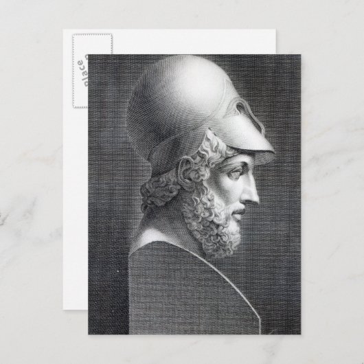 Carte Postale Buste de Pericles, gravé par Giuseppe Cozzi (Devant / Derrière)