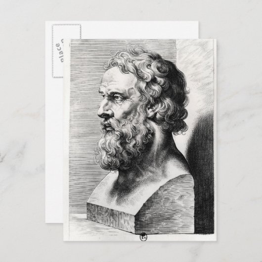 Carte Postale Buste de Platon gravé par Lucas Emil (Devant / Derrière)