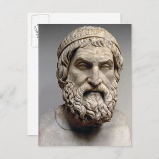 Carte Postale Buste de portrait de Sophocles (Devant / Derrière)