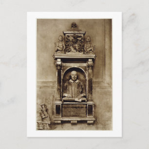 Carte Postale Buste de William Shakespeare (1564-1616) et inscri