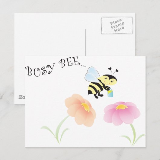Carte Postale Busy Bee (Devant / Derrière)
