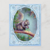 Carte Postale BUSY SQUIRREL & ICICLES par SHARON SHARPE (Devant)