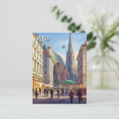 Carte Postale Busy Street Stephansplatz Vienne Autriche Voyage (Debout devant)