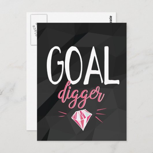 Carte Postale But Digger, fille motivée (Devant / Derrière)