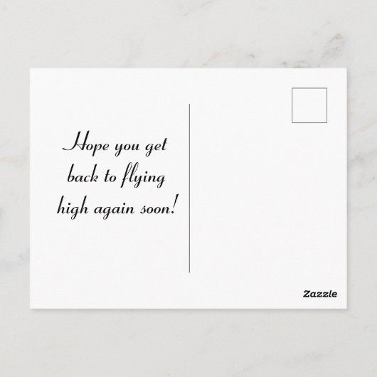 Carte Postale Butfly Get Well (Dos)