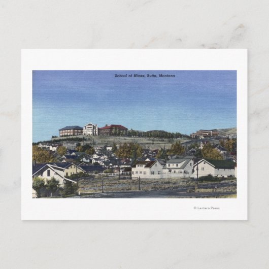 Carte Postale Butte, Montana - École des Mines Vue de (Devant)