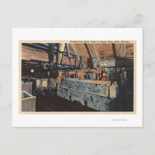Carte Postale Butte, Montana - Moteur souterrain (Devant)