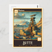 Carte Postale Butte, Montana | VINTAGE (Devant / Derrière)