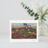 Carte Postale Butte, MT - Vue des usines et des maisons sur Hill (Debout devant)