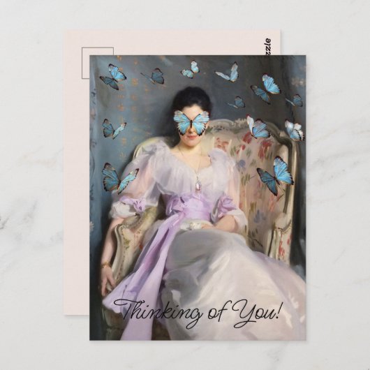 Carte Postale Butterfly Dreams II pense à vous (Devant / Derrière)