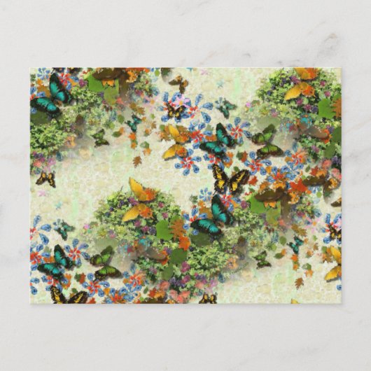 Carte Postale BUTTERFLY GARDEN PC5 Design (Devant)