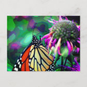 Carte Postale Butterfly On Flower Nature Art Personalized (Devant)
