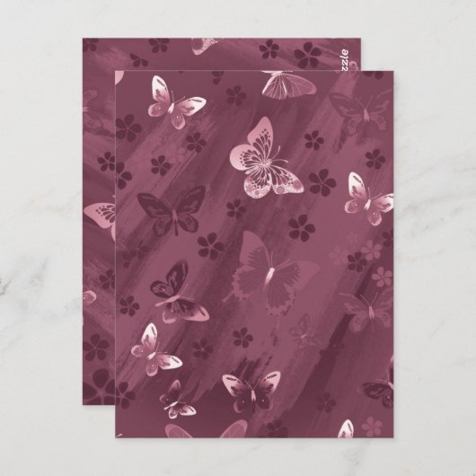 Carte Postale Butterfly Pattern 16 (Devant / Derrière)
