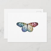 Carte Postale Butterfly Rainbow (Devant / Derrière)