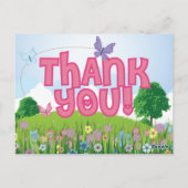 Carte Postale Butterfly Thank You Cards (Dos)