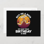 Carte Postale Buveur de bière Leapling Leaper Anniversaire Année (Devant / Derrière)