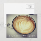 Carte Postale Buvez d'abord du café (Devant / Derrière)