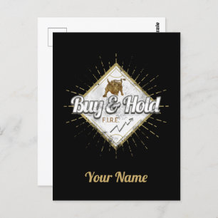 Carte Postale Buy and Hold Trader Bull buy the dip Investisseur