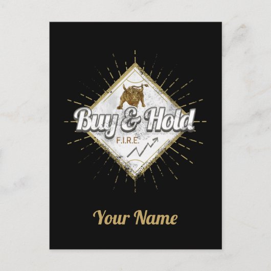 Carte Postale Buy and Hold Trader Bull buy the dip Investisseur (Devant)