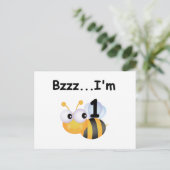 Carte Postale Buzz Bumblebee 1er Anniversaire T-shirts et cadeau (Debout devant)