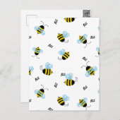 Carte Postale Buzzing Bumble Bees Honeybees (Devant / Derrière)
