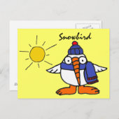 Carte postale BW - Funky Snowbird (Devant / Derrière)