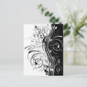 Carte Postale BW grunge (Debout devant)