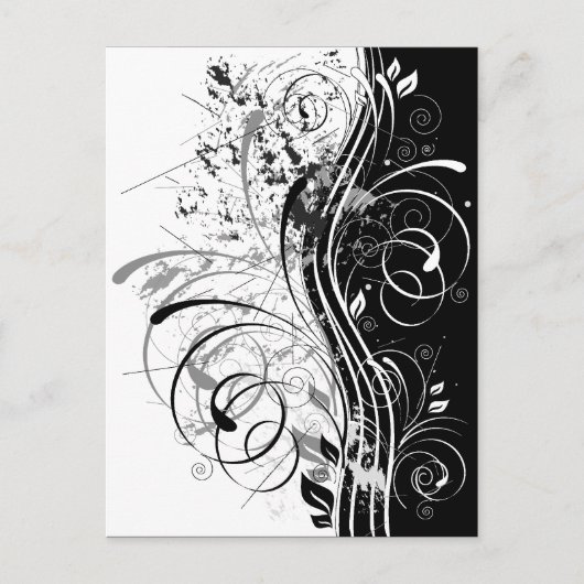 Carte Postale BW grunge (Devant)