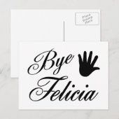 Carte Postale Bye Felicia Fancy Waving Main (Devant / Derrière)