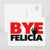Carte Postale Bye Felicia Vague Main (Devant / Derrière)