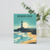 Carte Postale Byron Bay Australie Vintage Beach Lighthouse (Debout devant)