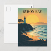 Carte Postale Byron Bay Australie Voyage Rétro Phare (Devant / Derrière)