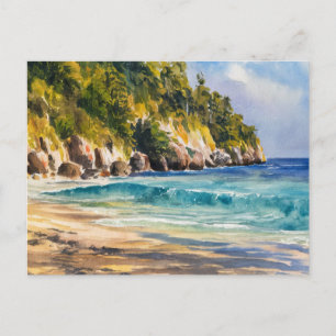 Carte Postale Byron Bay Beach Watercolor Painting Australie